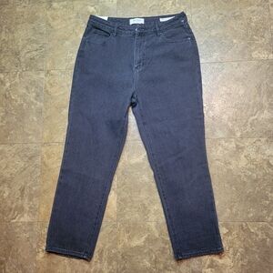 Pacsun Mom Jeans Womens 30 Black Straight Leg Dark Wash High Rise Denim